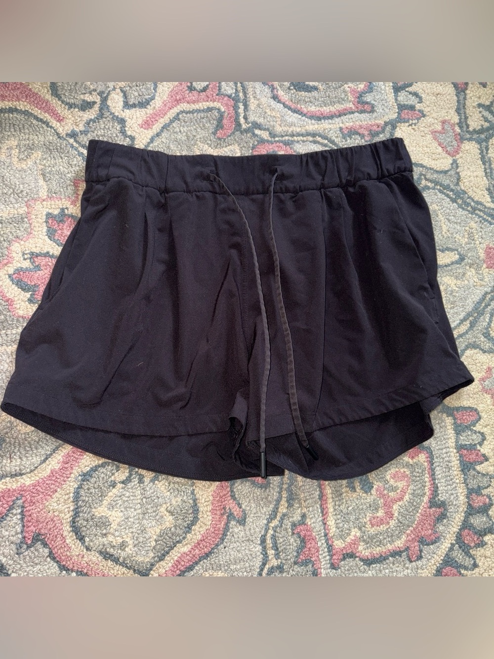 Women's Black Drawstring Lululemon Shorts